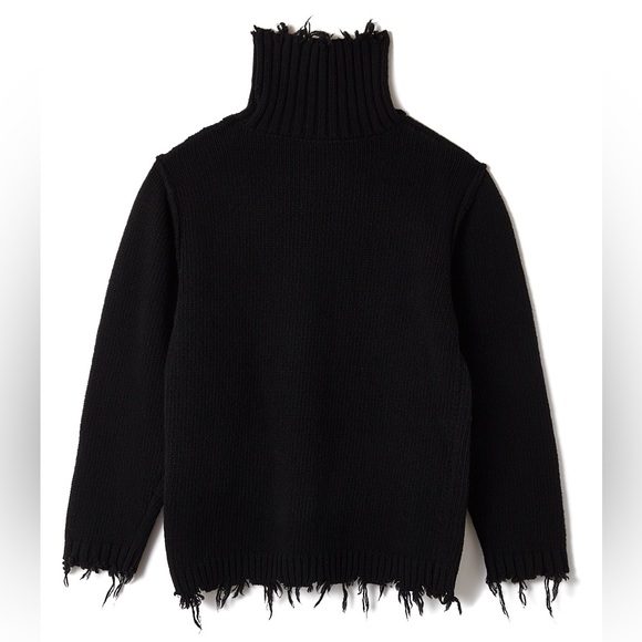 Perverze Crash Tube Turtle Turtleneck Knit Sweater Black Mini dress - Picture 4 of 15